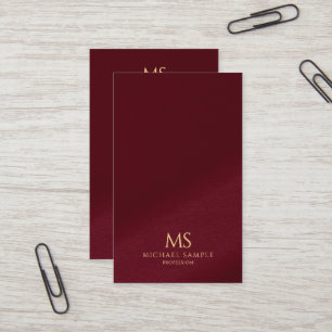 Modern Elegant Guld Text Monogram Vertikal Oceanie Visitkort