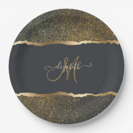 Modern Elegant Guld Touch Monogram