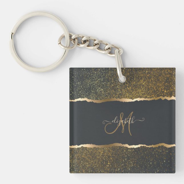 Modern Elegant Guld Touch Monogram (Framsidan)