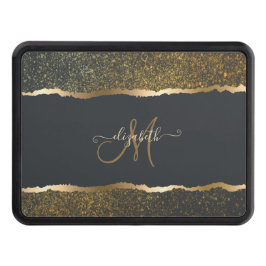 Modern Elegant Guld Touch Monogram Dragkroksskydd