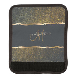 Modern Elegant Guld Touch Monogram Handtagsskydd