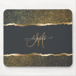 Modern Elegant Guld Touch Monogram Musmatta
