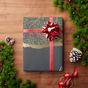 Modern Elegant Guld Touch Monogram Presentpapper