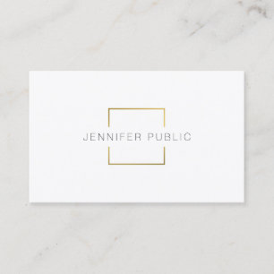 Modern Elegant Guld White Professionell-mall Visitkort