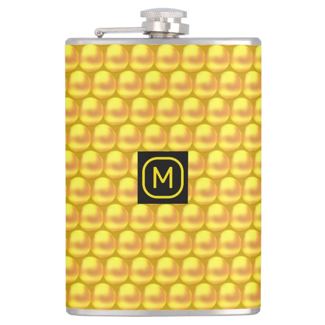 Modern Elegant Guldprickar & Monogram Fickplunta (Framsidan)
