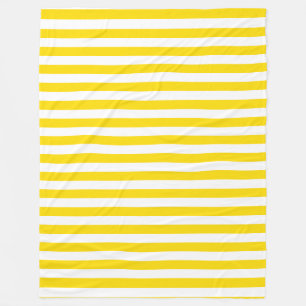 Modern Elegant Gult - vit stripe-mall Fleecefilt