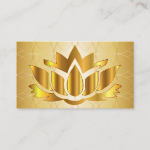 Modern elegant gyllene lotus visitkort