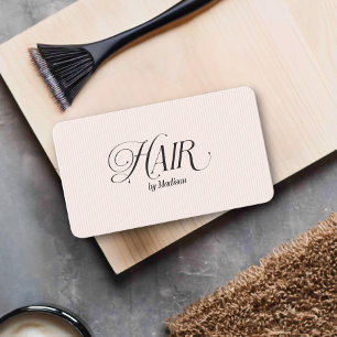 Modern Elegant Hair Stylist Feminin Rosa Visitkort