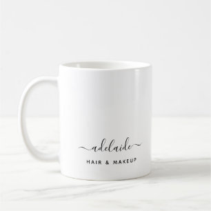 Modern Elegant Hair Stylist Makeup Artist Script Kaffemugg