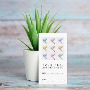 Modern Elegant Hairstylist-avtalskort Tidsbeställning Kort