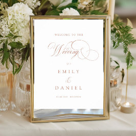 Modern, elegant, handskriftsteckensnitt, bröllop poster