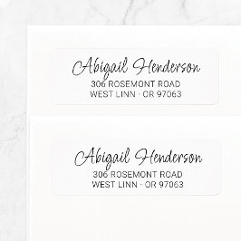 Modern Elegant handskriven 10a | RETURADRESS Etikett