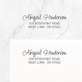 Modern Elegant handskriven 10a | RETURADRESS Självfärgande Stämpel