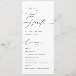 Modern Elegant handskriven kalligrafi Bröllop Program