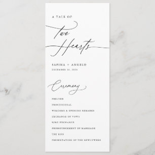 Modern Elegant handskriven kalligrafi Bröllop Program