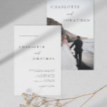 Modern Elegant - handskrivet foto Classic Bröllop Inbjudningar<br><div class="desc">Modern Elegant - handskriven inbjudan till foto Classic Wedding</div>