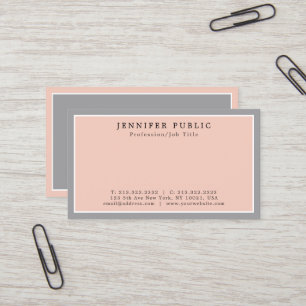 Modern Elegant Harmonic Färg Simple Plain Visitkort