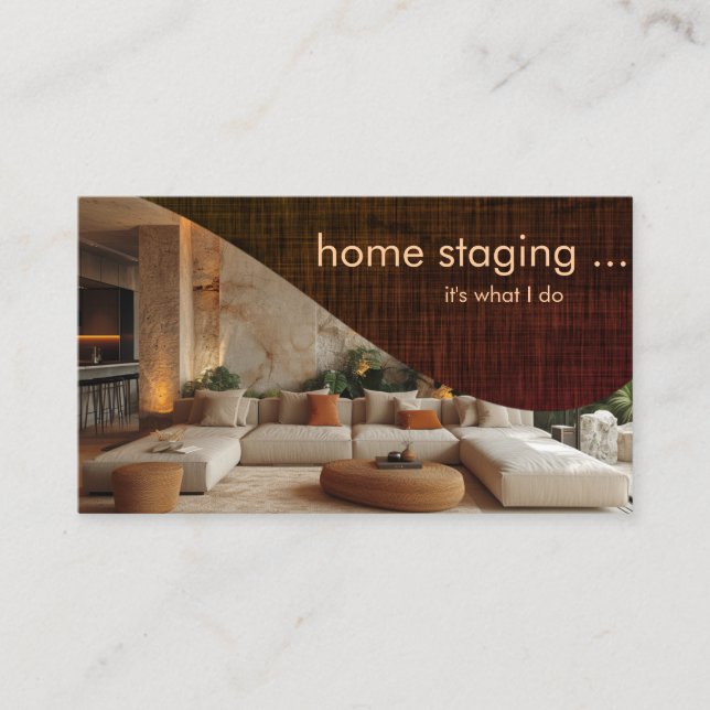 Modern Elegant Hem Inredning Visitkort (Framsida)