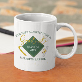 Modern Elegant, högre Grönt, temat Kaffemugg