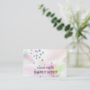 Modern elegant, holografi, diamanter visitkort