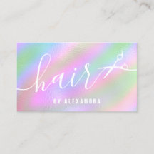 Modern elegant holografisk hårstylist-sax