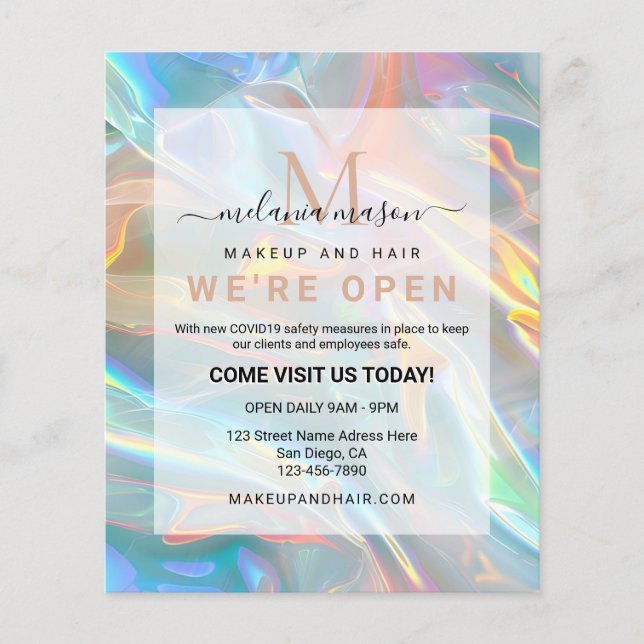 Modern Elegant-holografisk isolering Flygblad (Framsidan)