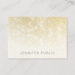 Modern Elegant i den lyxiga Guld-Glitter-mallen Visitkort
