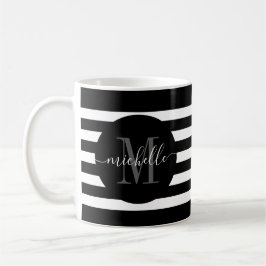 Modern Elegant i svart Rand-cirkulär Kaffemugg