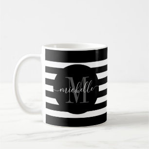 Modern Elegant i svart Rand-cirkulär Kaffemugg
