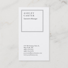 Modern elegant imponerande vit professionell visitkort