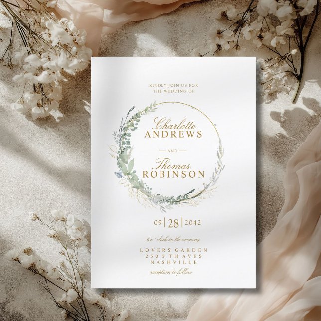 Modern, elegant, inbjudan till bröllopsresa med eu (Modern Elegant Eucalyptus Wedding Invitation. Prints & Instant Download.)