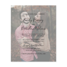 Modern Elegant - inbjudan till fotobudgetbröllop