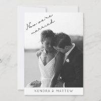 Modern Elegant - inbjudan till Photo Elopement Par