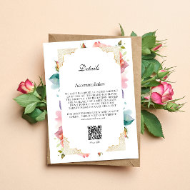 Modern Elegant Information om Blommigt om  Rosa, m Inbjudningar