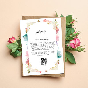 Modern Elegant Information om Blommigt om Rosa, m Inbjudningar