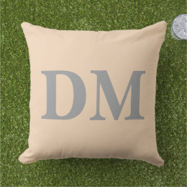 Modern elegant initials Simple style Pink Kudde