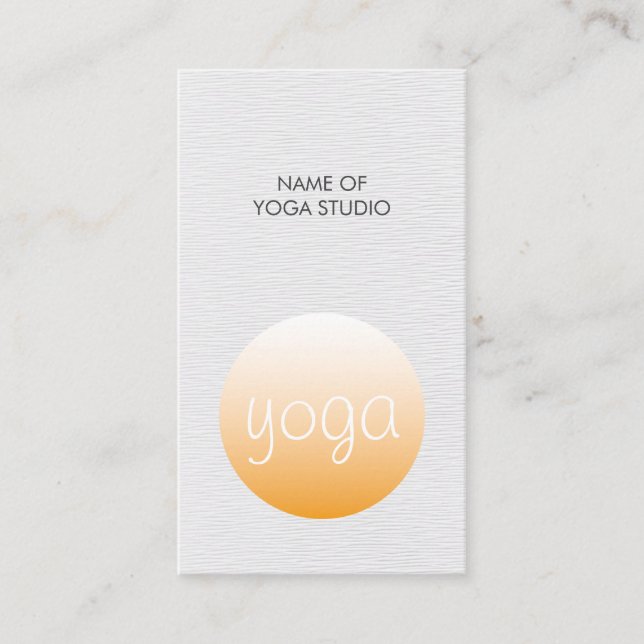 Modern elegant instruktör för strukturvitOrang Visitkort (Framsida)