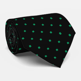 Modern Elegant Irish Shamrock Grönt Klöver Black Slips