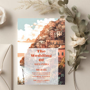 Modern Elegant Italien Destinationsbröllop för Inbjudningar