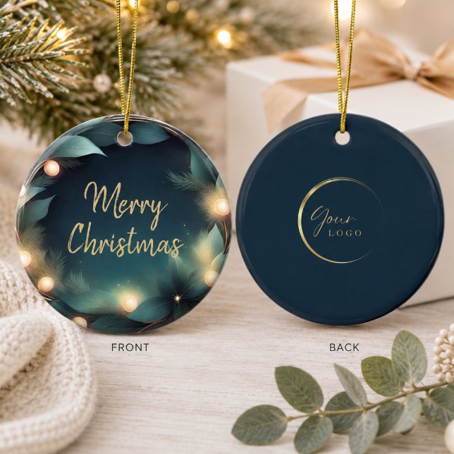 Modern Elegant Jul Logo Ornament (Skapare uppladdad)