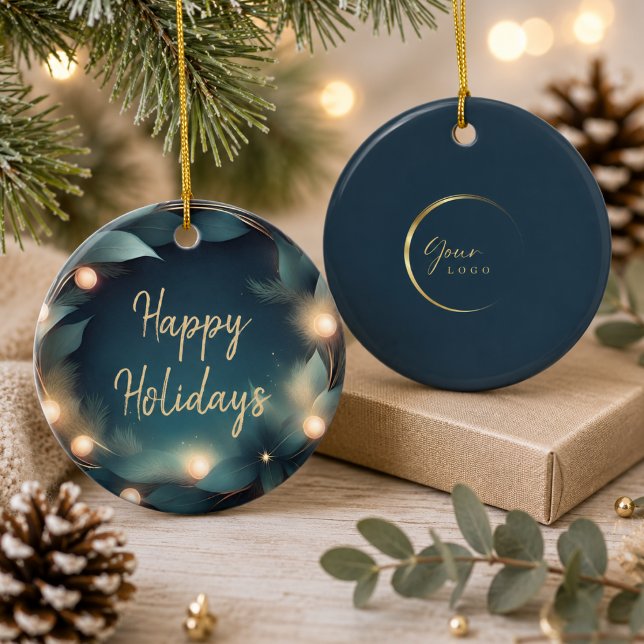 Modern Elegant Jul Logo Ornament (Skapare uppladdad)
