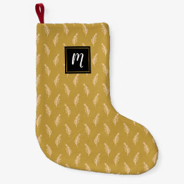 Modern Elegant jul, Mönster Monogram Liten Julstrumpa