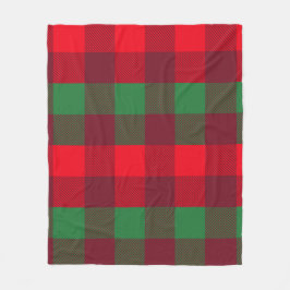 Modern Elegant - Jul Red & Grönt Buffalo Play Fleecefilt