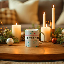 Modern Elegant Julglädje Kaffemugg