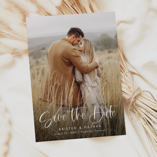 Modern Elegant-kalligrafi, QR-kod Spara Datumet (Skapare uppladdad)