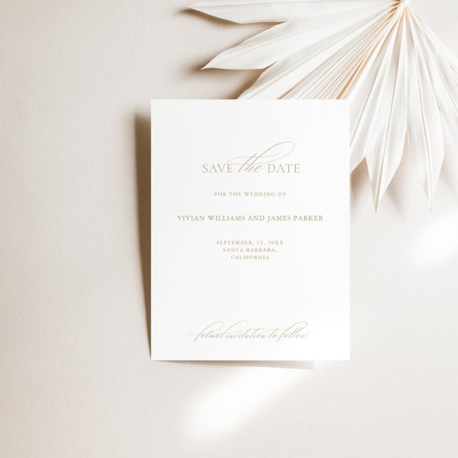 Modern Elegant-kalligrafi sparar datumkortet (Modern Elegant Calligraphy Save The Date Card)