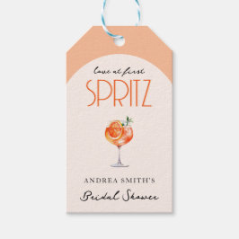 Modern Elegant Kärlek vid Första Spritz-Möhippan Presentetikett