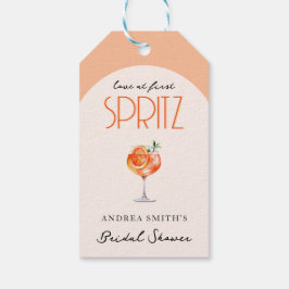 Modern Elegant Kärlek vid Första Spritz-Möhippan Presentetikett