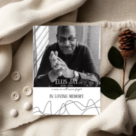 Modern | ELEGANT | Keepsaké | Funeral Prayer Card Visitkort