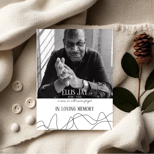 Modern | ELEGANT | Keepsaké | Funeral Prayer Card Visitkort (Skapare uppladdad)